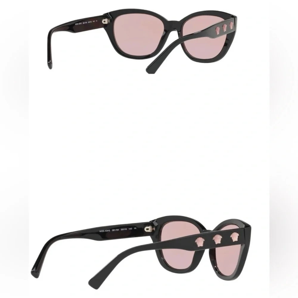 Versace Gold Medusa Head Butterfly Sunglasses, Plum Lens, 56/18/140 - Picture 5 of 16